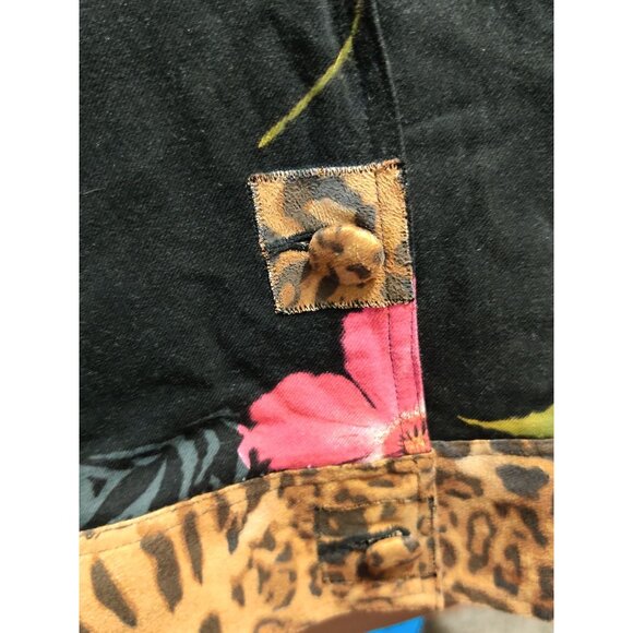 Great Cavalier XL Womens Jacket Vintage Floral Leopard Print Y2K 90s Maximalist - Picture 4 of 12